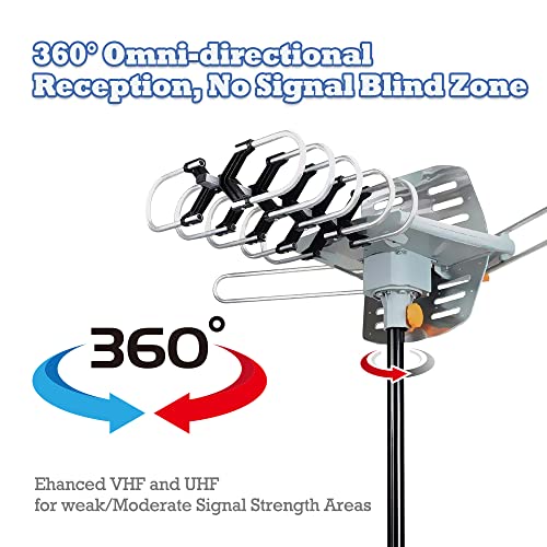 Digital Antenna 150 Mile Range with 360 Degree Rotation Remote U82259
