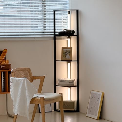 LED Display Shelf with Dimmable Lights for Living Room B36628