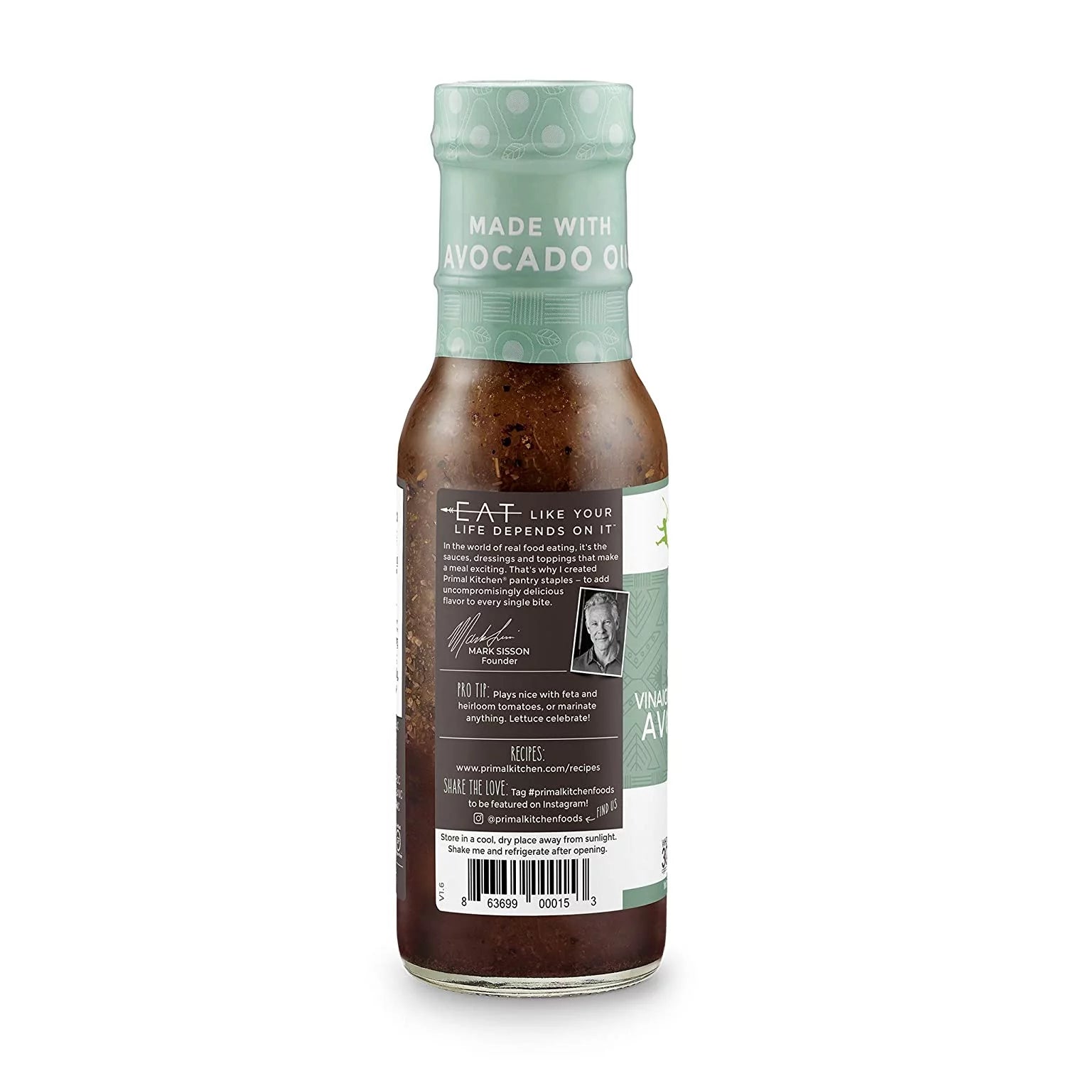 Greek Vinaigrette & Marinade with Avocado Oil, 8 fl oz, 2-Pack N2623
