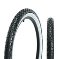 ZUKKA Bike Tire 24/26" x 2.125" Folding Replacement Bike Tires Beach Cruiser White Wall for Beach Cruiser Bicycle Commuter Bikes
