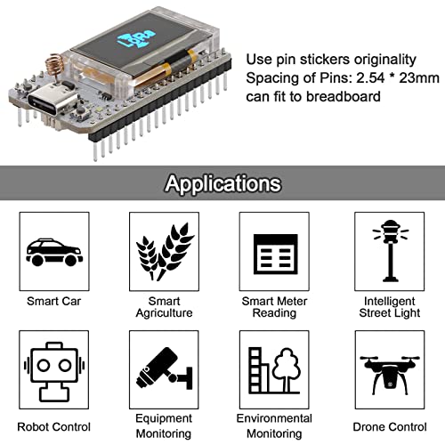 ESP32 LoRa V3 Development Board with Protective Case and 915MHz Antenna, OLED Display Type C D6778