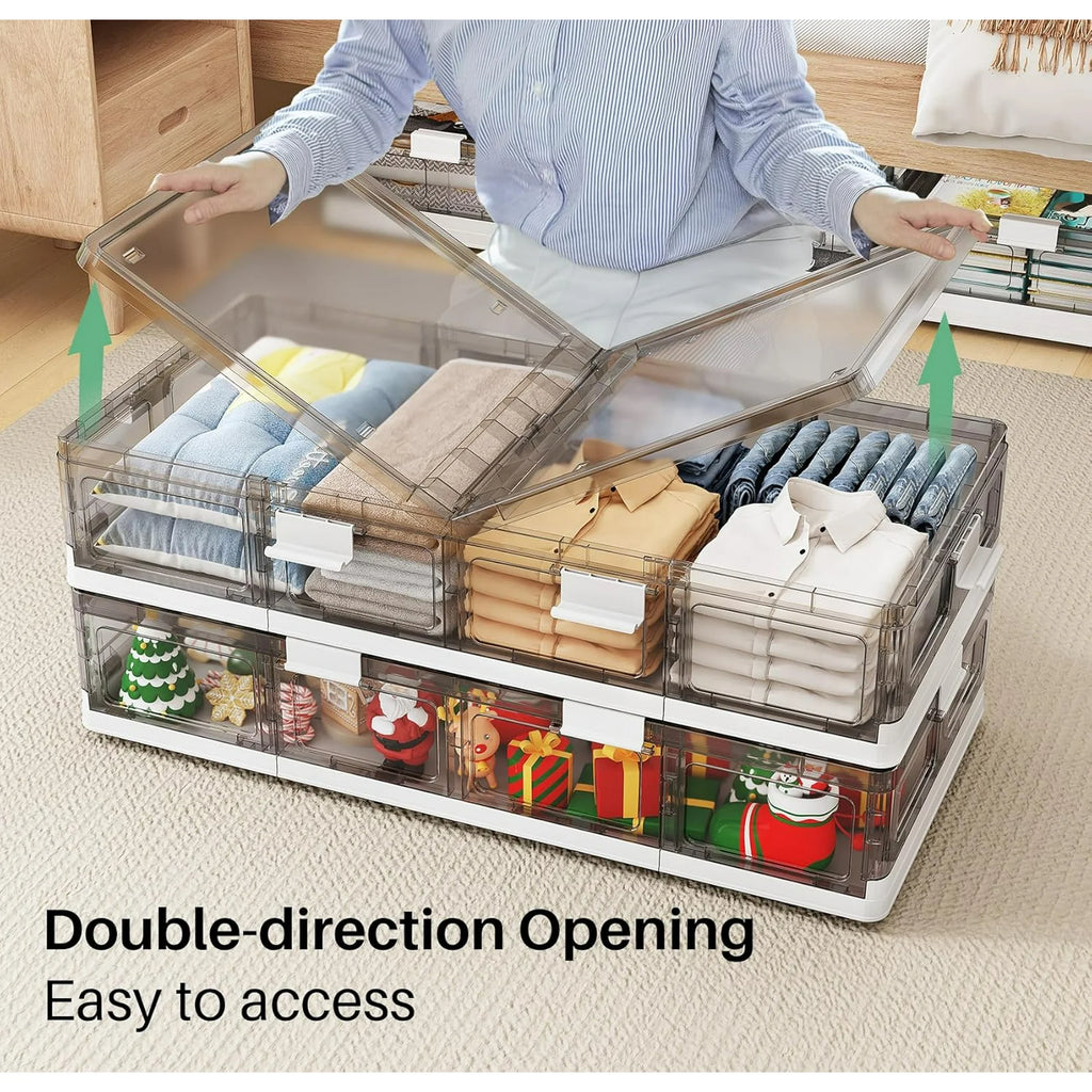 Under Bed Storage Containers with Wheels, Foldable, 2 Pack C17089
