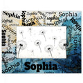 Personalized 4x6 Picture Frame Purple Marble Stone Texture Custom Wood Photo Frame with Your Name Vertical Rustic Wooden Picture Frames for Wall & Desktop Display