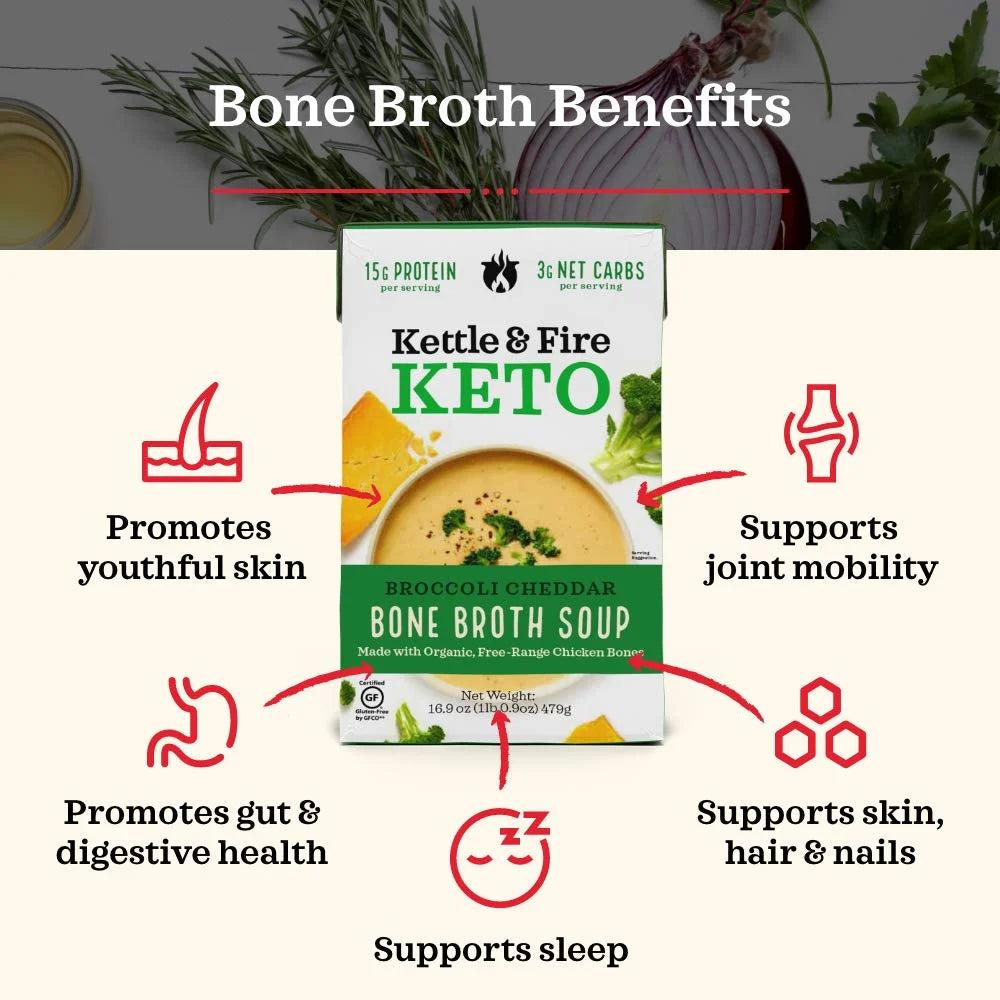 Keto Bone Broth Soup Broccoli Cheddar 16.9 oz Q60146