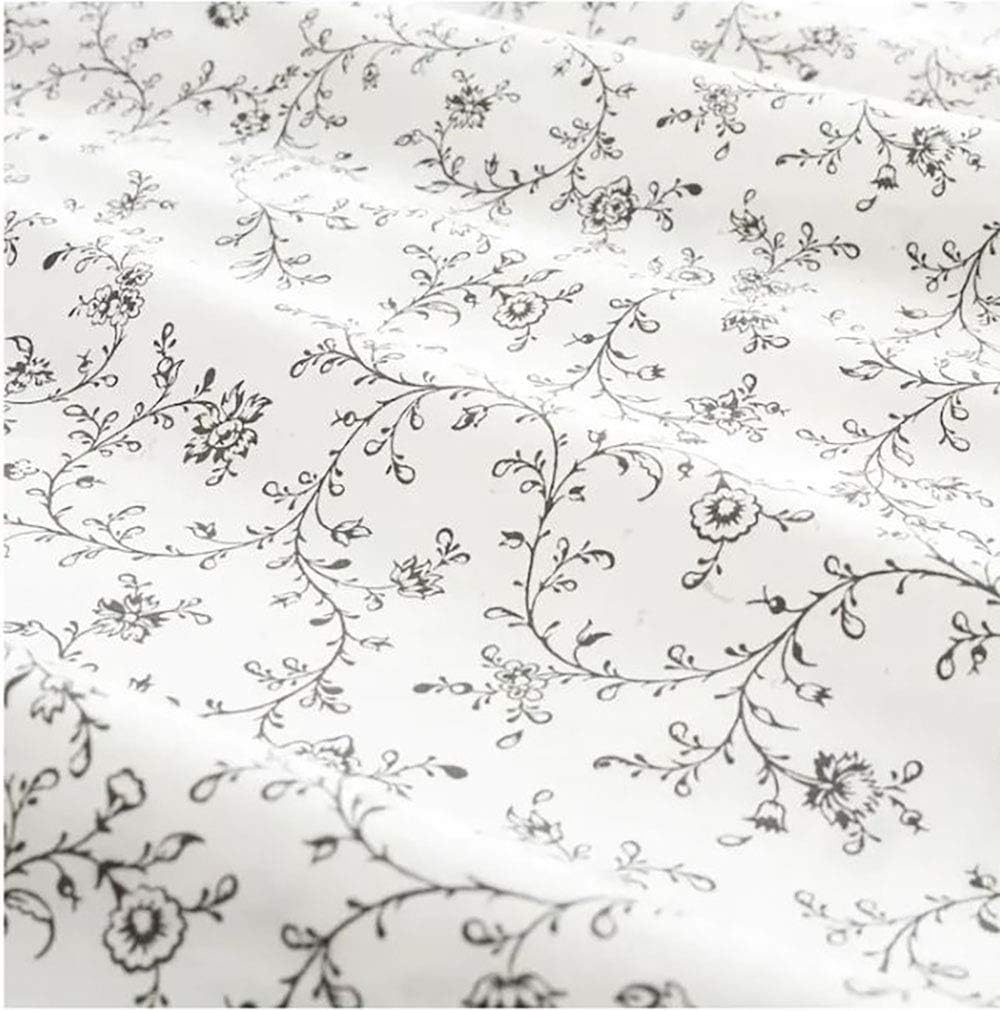 Duvet Cover and Pillowcase Set White Dark Gray Full/Queen D45068