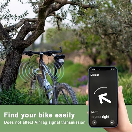 Bike Mount for AirTag, Anti-Theft Holder for Front Fork 22-38mm, Hidden & Stable Bicycle Mount R884728