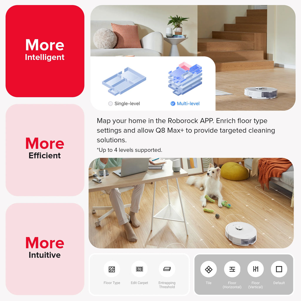 Robot Vacuum and Mop with Self-Emptying and LiDAR Navigation T396
