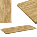 Table Top Solid Oak Wood Rectangular 1.7" 55.1"x23.6",Rustic Wooden Table Top for Dining or Coffee Table, Solid Oak Wood, Lacquered and Sanded, Naturally-derived Wood Color (55.1" x 23.6" x 7")