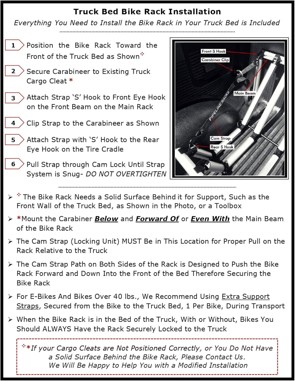 3 Bike Rack for Truck Bed, Standard Tire, Drill-Free Installation B996240