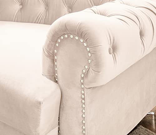 Curved Modular Semi Circular Sofa Sectional, Cream R85959