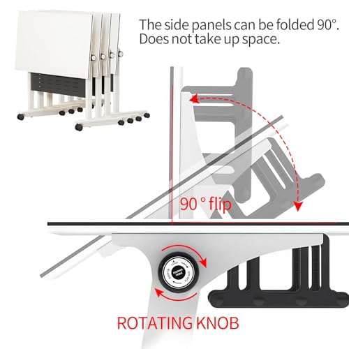 Mobile Folding Conference Table with Wheels for Office Meeting Room C796430