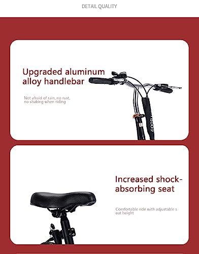 Folding Mountain Bike, 6 Speed, High Carbon Steel, Height Adjustable R263