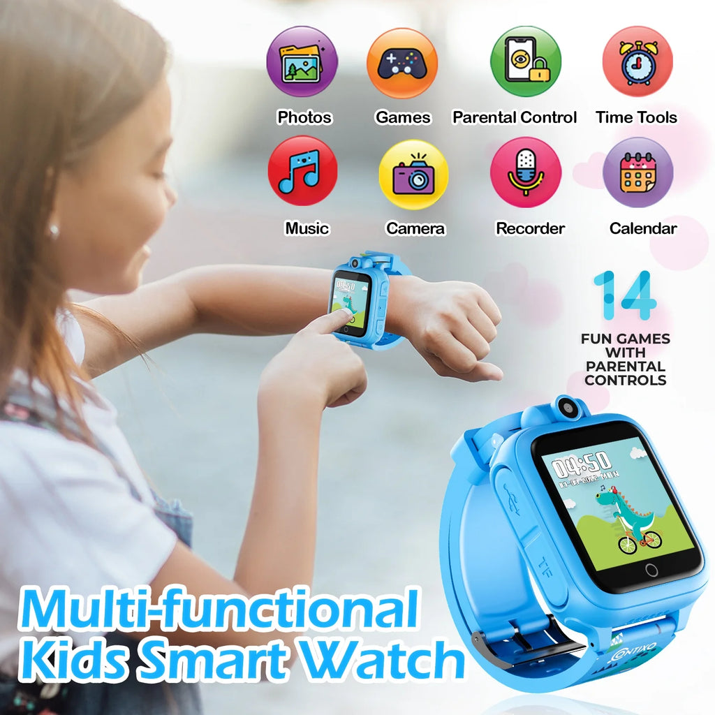 10" Android Kids Tablet and Smart Watch Bundle 64GB with Kid-Proof Case and Stylus U347