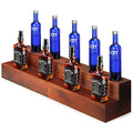 B4Life 2 Pack 16 Inch Liquor Bar Bottle Display Shelf, 2 Tier Real Wood Bar Shelves for Liquor Bottles, Bar Shelf for Liquor, Liquor Shelf for Home Bar Liquor Shelves Bottle Display