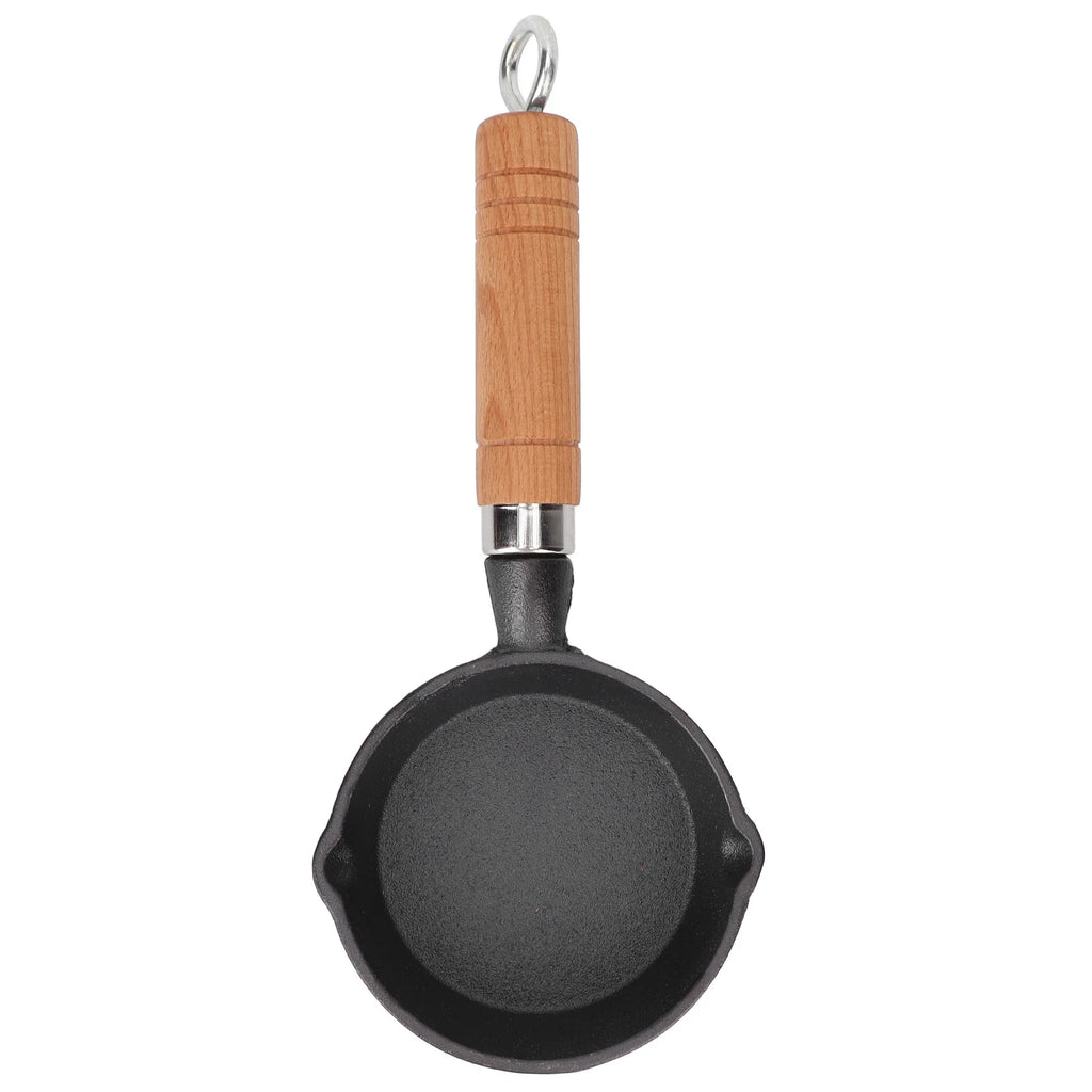 Cast Iron Pan with Wood Handle for Eggs and Pancakes W95623