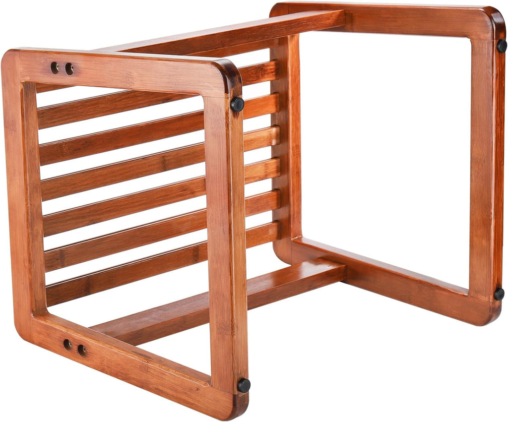 Wooden Step Stool for Adults and Kids, One Step Foot Rest Stool for Bathroom, Bedroom, Kitchen M408762
