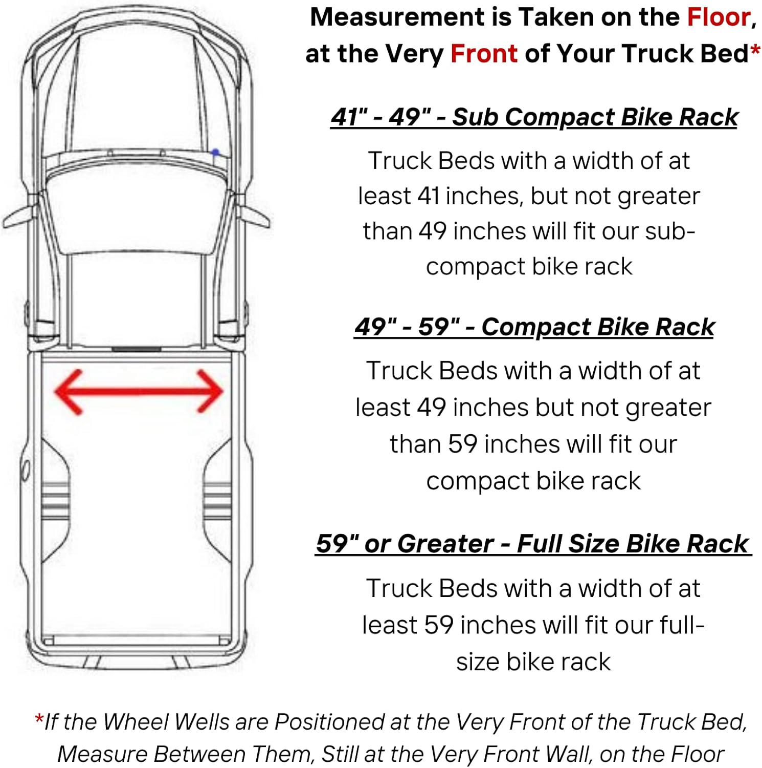 3 Bike Rack for Truck Bed, Standard Tire, Drill-Free Installation B996240