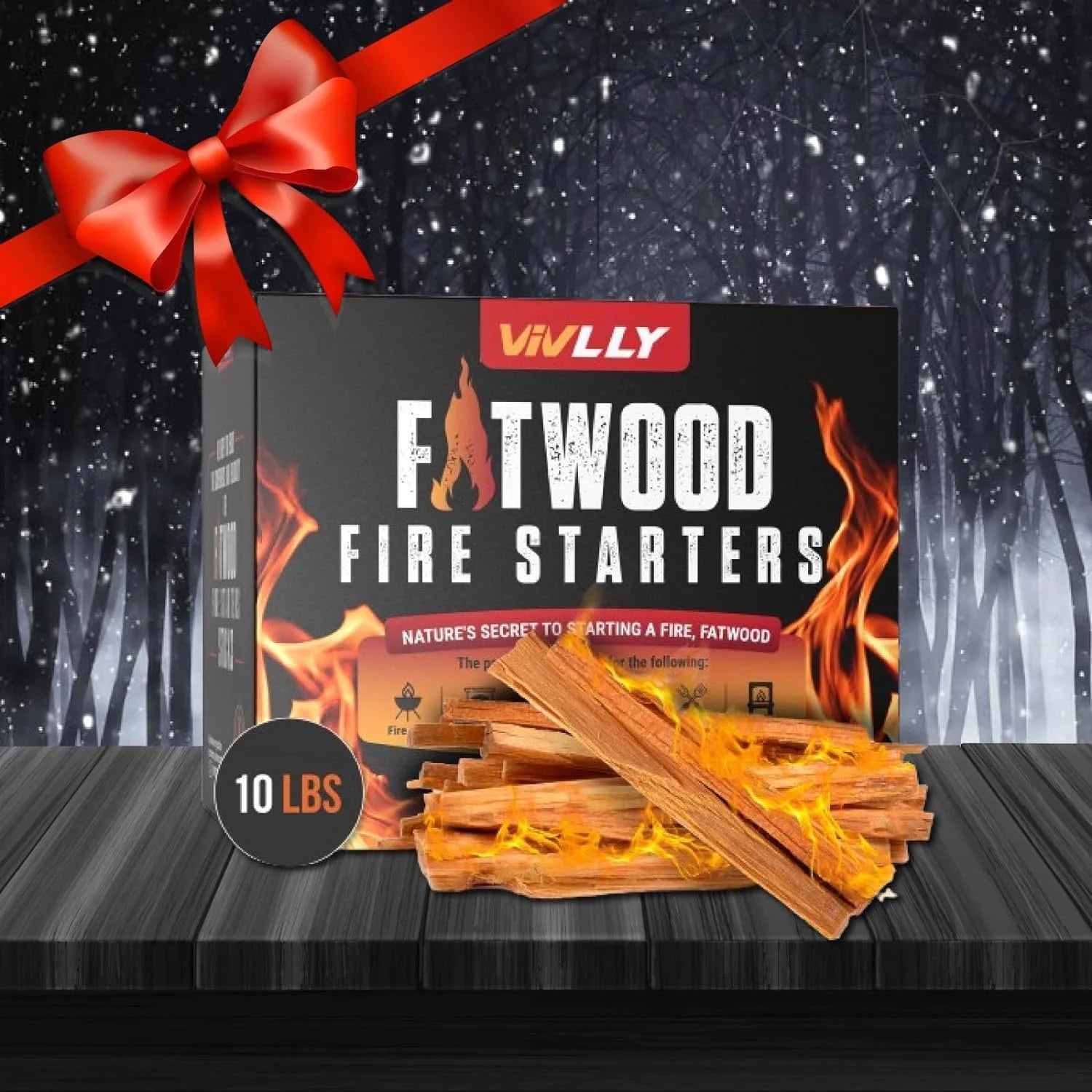 Fatwood Fire Starter Sticks for Fireplace, Campfire, Stove & Grill U580