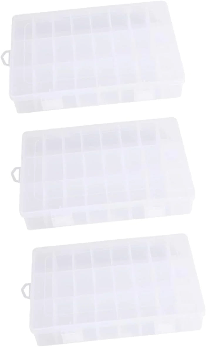 12 Pcs Plastic Storage Box Jewelry Organizer Bead Storage Containers Dragon Figurines Diamond Small Parts Organizer Earring Storage Clear Beads Electronic Components Compartment