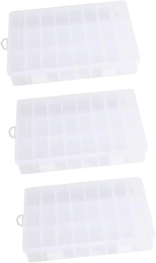 12 Pcs Plastic Storage Box Jewelry Organizer Bead Storage Containers Dragon Figurines Diamond Small Parts Organizer Earring Storage Clear Beads Electronic Components Compartment