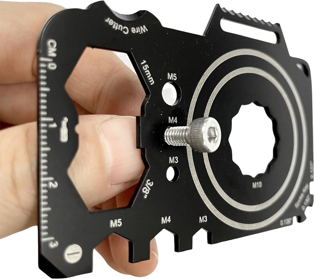 Survival Multitool Card, Pocket Tool for Outdoor Adventure D901