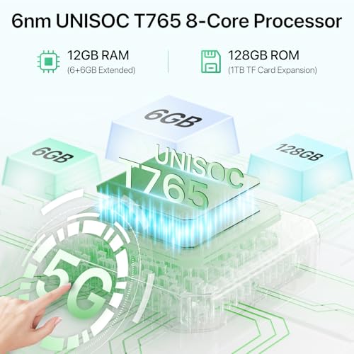 Unlocked 5G Cell Phone, 128GB Expandable, 50MP Camera, 6.75" 90Hz Display, Dual SIM Y561