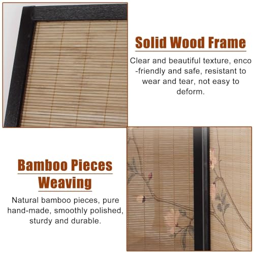 Japanese Screen Room Divider 6 Panels, Folding Portable Privacy Screen H3712