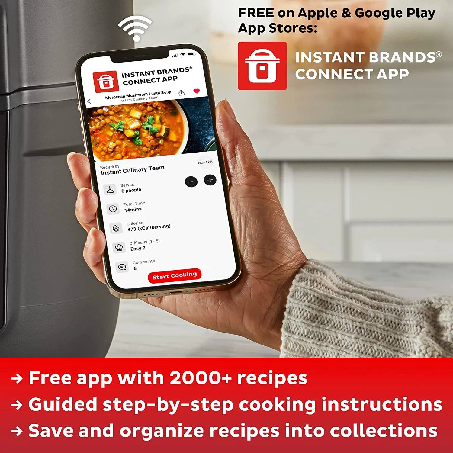 Air Fryer Oven 6 Quart 6-in-1 with Non-stick Dishwasher-Safe Basket M80905