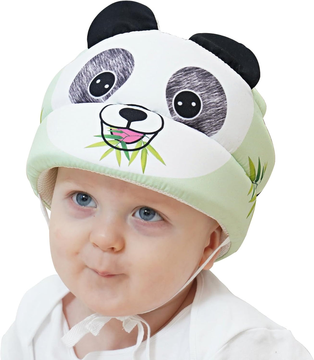Baby Safety Helmet Toddler Head Protection, Toddler Walking Helmet Cushion Breathable, Baby Bumper Protect Hat Head Cushion Breathable for Running Walking Crawling Panda