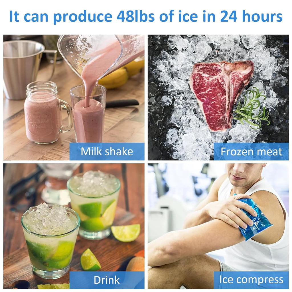 Automatic Ice Cube Maker with Self Cleaning for Home Kitchen J3296