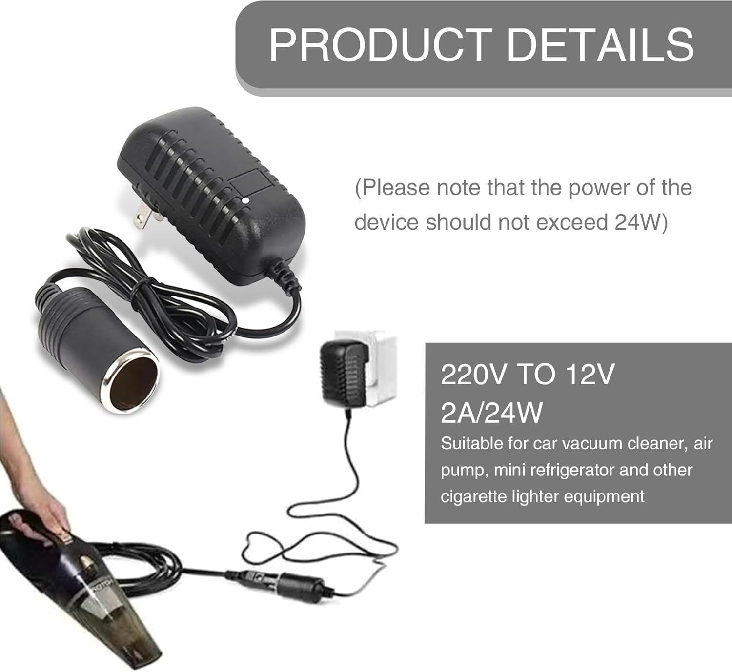Car Cigarette Lighter Socket Replacement with Power Adapter R32104