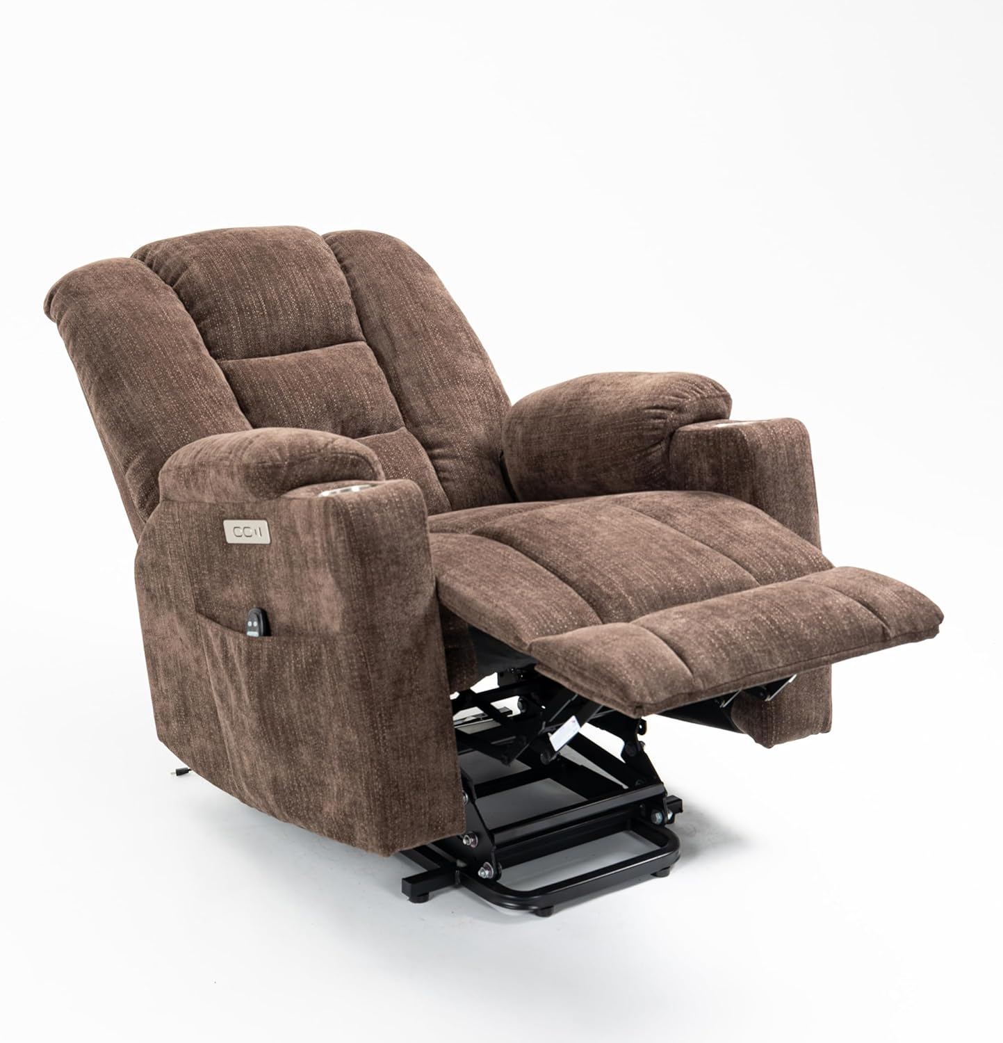 Massage and Heat Lift Recliner Chair for Elderly, Brown P72034
