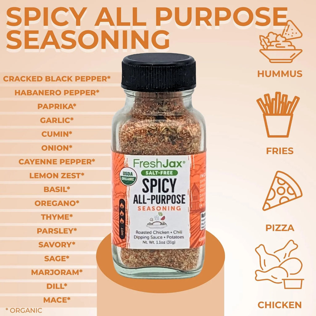 Hot & Spicy Seasoning Gift Set, Pack of 5 Organic Spices for Cooking Y210