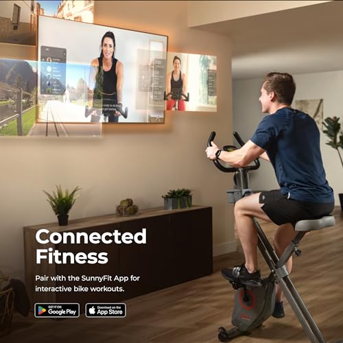 Foldable Magnetic Exercise Bike with Digital Monitor and Pulse Sensor J316937