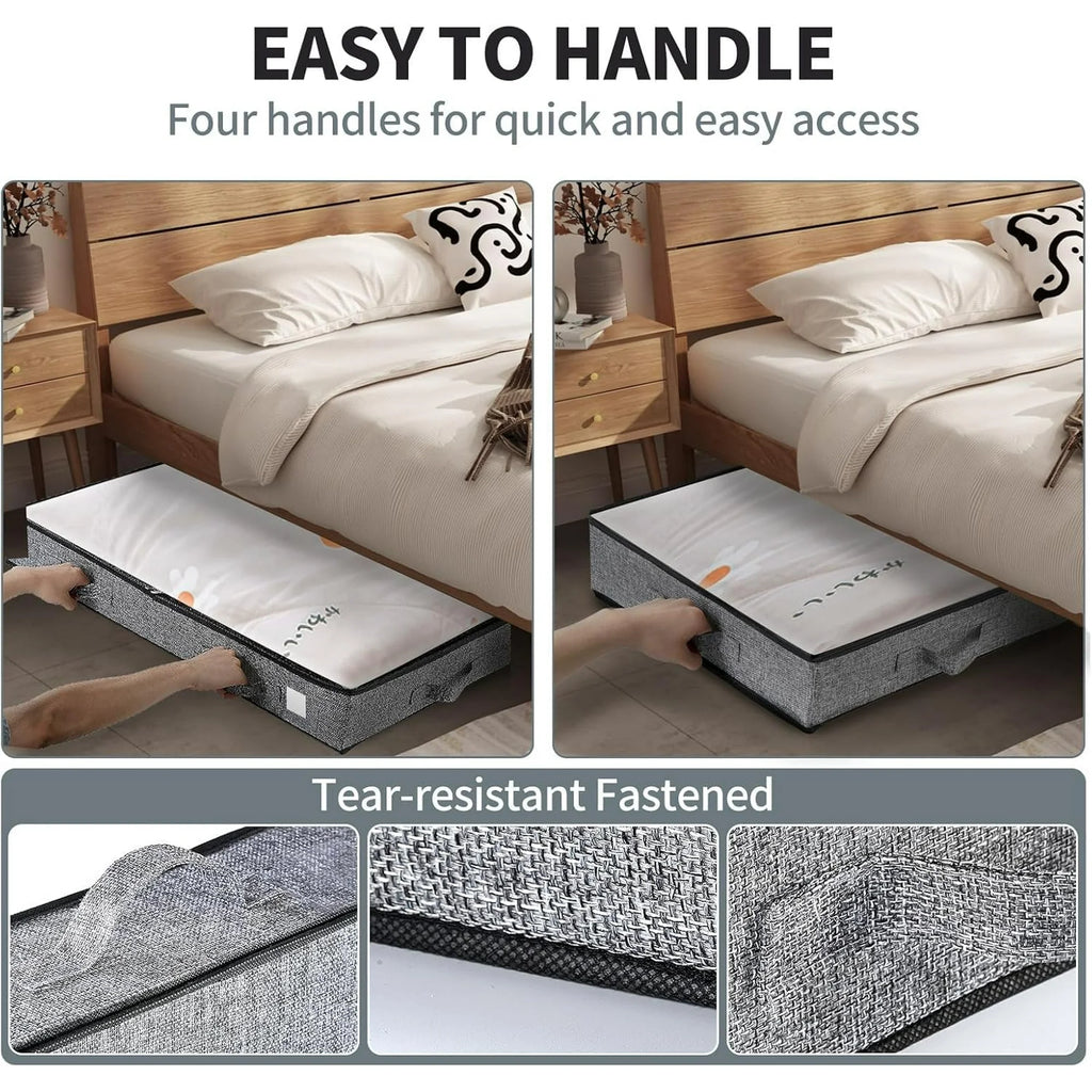 Under bed storage containers with transparent window, low profile, 5 pack D131666