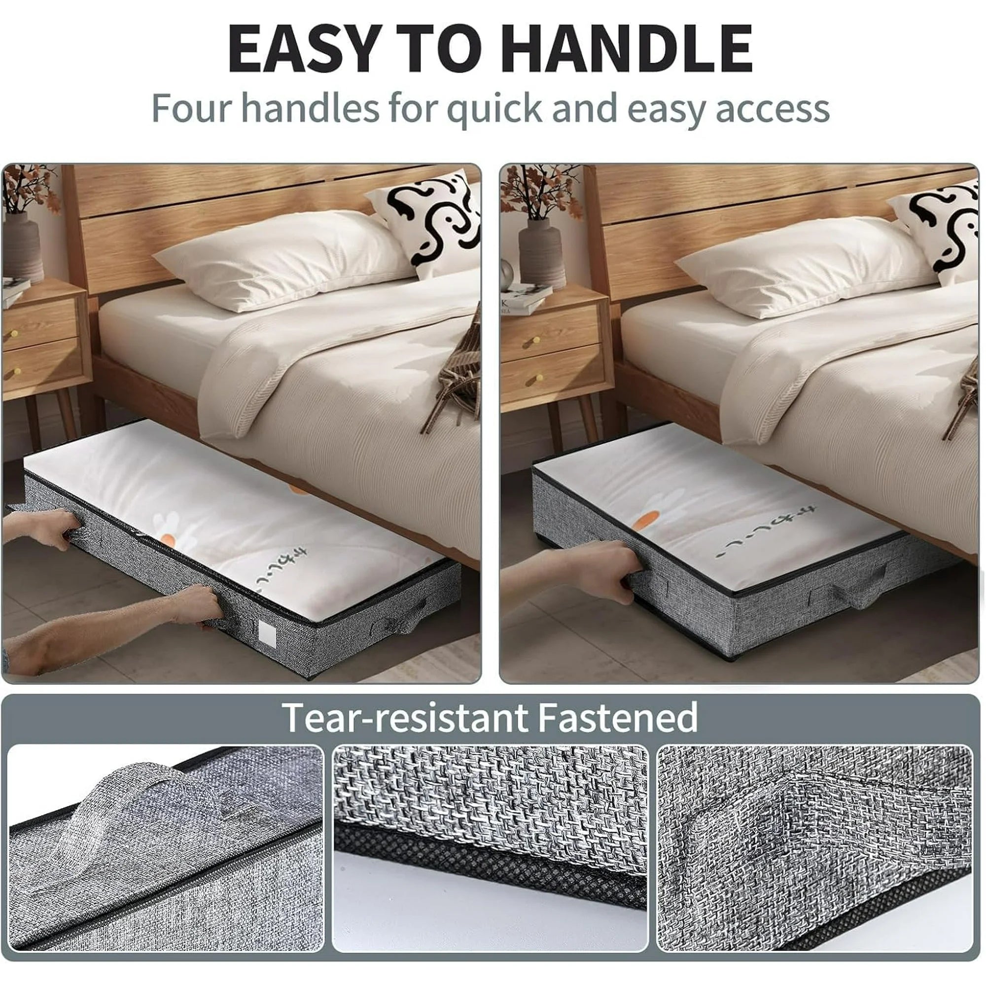 Under bed storage containers with transparent window, low profile, 5 pack D131666