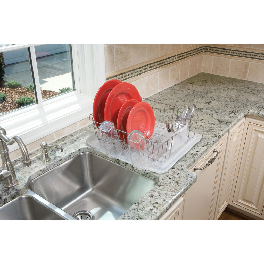 Dish Drying Rack with Utensil Holder for Kitchen Countertop D2362
