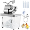 BENTISM Commercial Ice Crusher, Snow Cone Machine 180 kg/H Snow Cone Maker, Silver