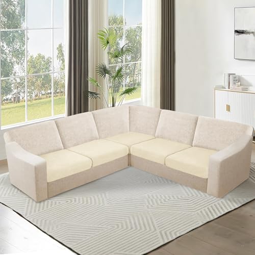 Waterproof Sectional Couch Cushion Covers 11 Pieces Stretch Jacquard L Shaped Sofa Slipcover A930203