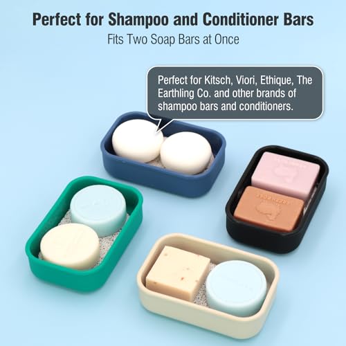 Leak Proof Travel Soap Case with Draining Layer, Portable Bar Soap Holder I7558