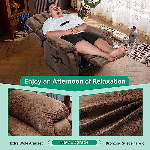 Large Dual Motor Lift Recliner Chair with Heat & Massage for Elderly W74728