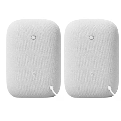 Smart Speakers (2-Pack) – Wireless Bluetooth & Wi-Fi Home Speaker Bundle with Stereo Sound B20740