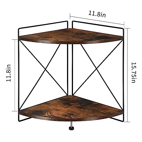 Corner Shelf, Bathroom Countertop Organizer, Wooden Storage Rack K17376