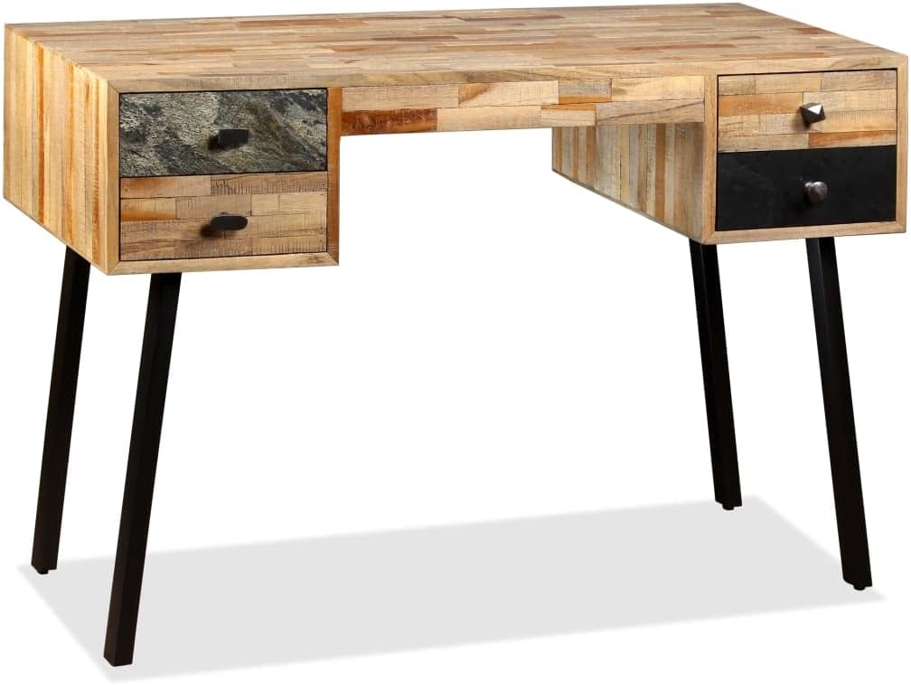 Solid Wood Writing Desk with 4 Drawers L529