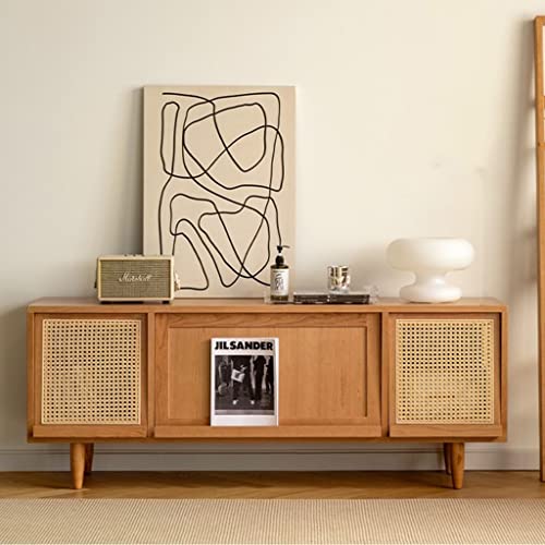 Tv Stand Unit for Gaming Entertainment Center, Universal Corner Cabinet Table Solid Wood, for Salon Bedroom Living Room 59 * 15.7 * 22.8 Inches (Wood 59 * 15.7 * 22.8 inches)