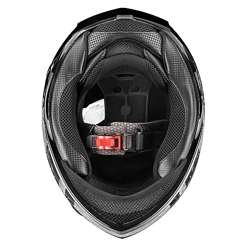 Lightweight Full Face Motorcycle Helmet with Extra Tinted Visor F2610