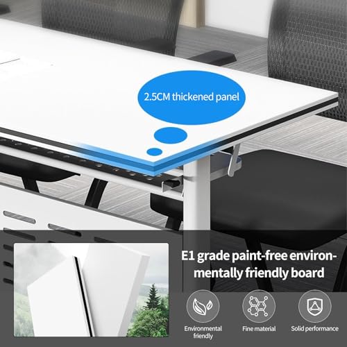 Mobile Folding Conference Table with Wheels for Office Meeting Room C796430