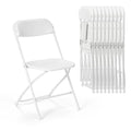 90 PCS Plastic Folding Chair, Folding Chair for Wedding Party Outdoor Indoor and Office, Portable Commercial Chair, Lightweight Folding Chair White