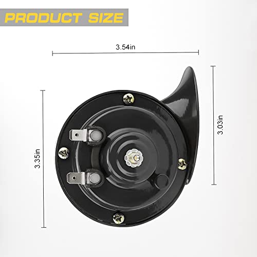 2 Pack 300DB Super Loud Train Horn, 12V Waterproof Air Electric Snail Double Horn Replacement Kit for Car, Motorcycle, Truck A422115