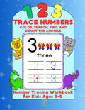 123 Trace Numbers, Color, Search, Find, and Count the Animals: Activity Handwriting Practice Number Tracing Workbook for Kids Ages 3-5, Preschool, Kindergarten (DD Early Education)